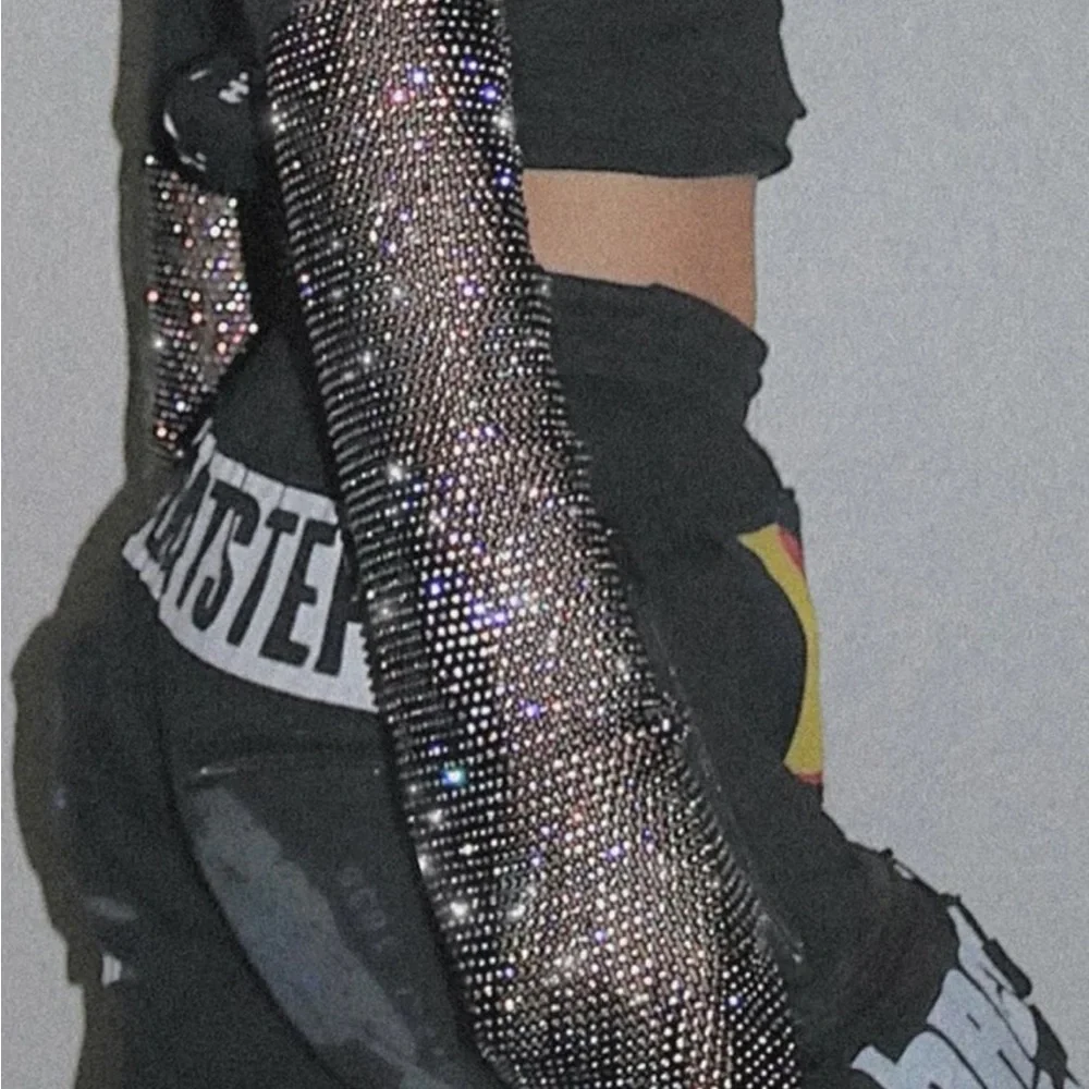 Rhinestone Decor Arm Sleeves